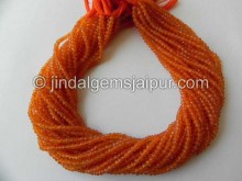 Carnelian Faceted Roundelle Shape Beads